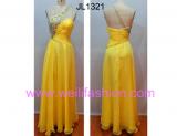 Long Beading Pleated Applique Chiffon Evening Dresses JL1321